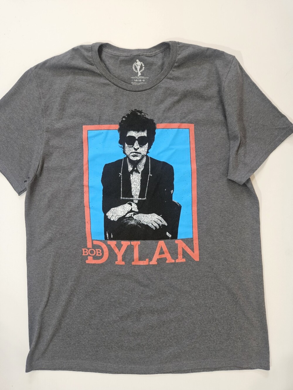 Bob Dylan T-shirt Mens Large Grey Blue Graphic Mad Engine Officially Licensed